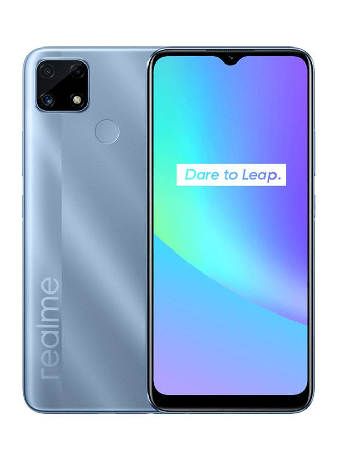 ريل مي هاتف C25Y ثنائي الشريحة بذاكرة رام سعة 4 جيجابايت وذاكرة داخلية سعة 64 جيجابايت ويدعم تقنية 4G LTE لون أزرق جلاسير - إصدار الشرق الأوسط - Image 1