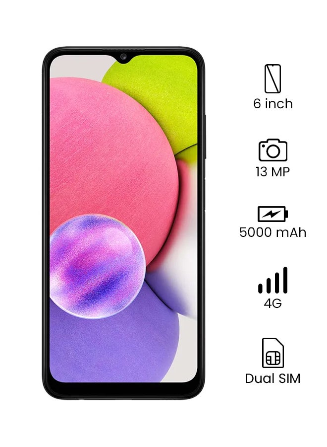 Samsung - Galaxy A03s Dual SIM Black 3GB RAM 32GB 4G LTE - Middle East Version - Image 1