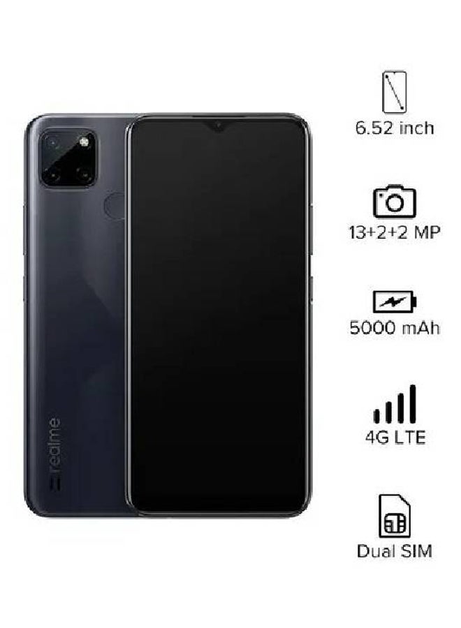 ريل مي هاتف C21Y ثنائي الشريحة بذاكرة رام سعة 3 جيجابايت وذاكرة داخلية سعة 32 جيجابايت يدعم تقنية 4G LTE باللون الأسود - Image 1