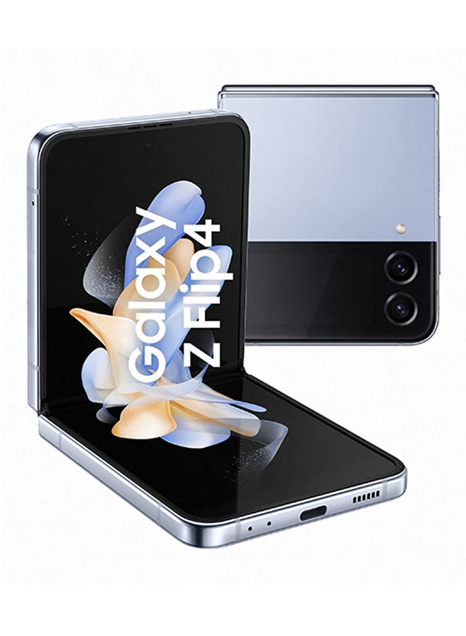 سامسونج - هاتف Galaxy Z Flip 4 5G بشريحة اتصال واحدة باللون الأزرق وذاكرة الوصول العشوائي (RAM) سعة 8 جيجابايت وسعة 256 جيجابايت - الإصدار العالمي - Image 1