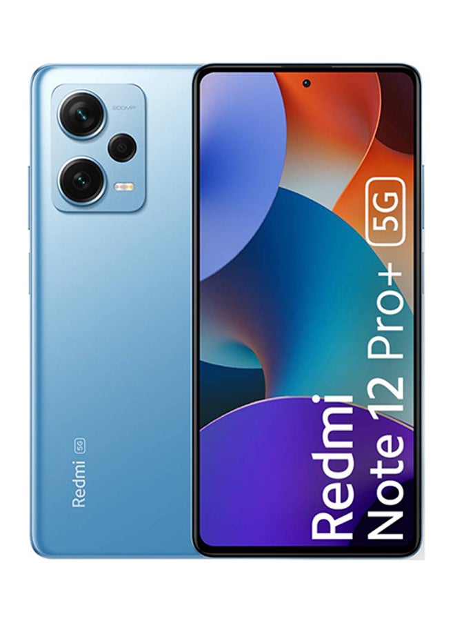شاومي هاتف Redmi Note 12 Pro+ 5G ثنائي الشريحة باللون الأزرق وذاكرة الوصول العشوائي (RAM) سعة 8 جيجابايت وسعة 256 جيجابايت - النسخة الهندية - Image 1