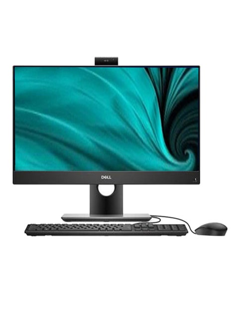 OptiPlex 7490  All-In-One Desktop With 23.8-Inch Full HD Display, Core i5-10505 Processor/16GB RAM/500GB HDD/Windows 10 Pro/Intel UHD Graphics Card English/Arabic Black/Silver
