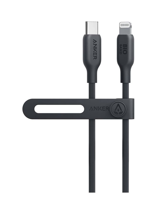 Anker - USB-C to Lightning Cable(Phantom Black, 6ft), MFi Certified, Bio-Based Fast Charging Cable for for iPhone 16/16 Pro/16 Plus /16 Pro Max, 15/14/13/12 Series (Charger Not Included) Phantom Black - Image 1