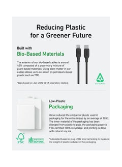 Anker USB-C to Lightning Cable, 541 Cable (Phantom Black, 6ft), MFi Certified, Bio-Based Fast Charging Cable for iPhone 14 14pro 14pro Max 13 13 Pro 12 11 X XS XR 8 Plus (Charger Not Included) Phantom Black  - Image 3