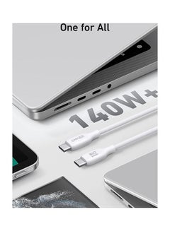 Anker Anker USB C To USB C Cable (240W 6ft), USB 2.0 Bio-Based Charging Cable For iPhone 15/15Pro/15Plus/15ProMax,MacBook Pro 2020, iPad Pro 2020, iPad Air 4, Samsung Galaxy S23 White Aurora  - Image 2