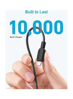 Anker USB C to Lightning Cable, 310 USB-C to Lightning Braided Cable(3ft, Black), MFi Certified, Fast Charging Cable for iPhone 14 Plus 14 14 Pro Max 13 13 Pro iPhone 12 (Charger Not Included) Phantom Black  - Image 3