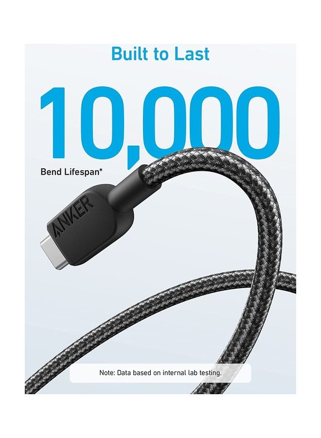 آنكر كابل شاحن USB C [عبوة من قطعتين، 6 أقدام]، كابل شاحن 310 USB A إلى النوع C شحن سريع، كابل USB A إلى USB C من النايلون شحن سريع لهاتف Samsung Galaxy Note 10 Note 9/S10+ S10، LG V30 (USB 2.0)  - Image 2