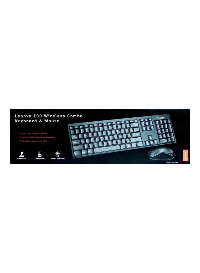 Lenovo - Lenovo 100 Wireless Keyboard and Mouse Combo - Image 1