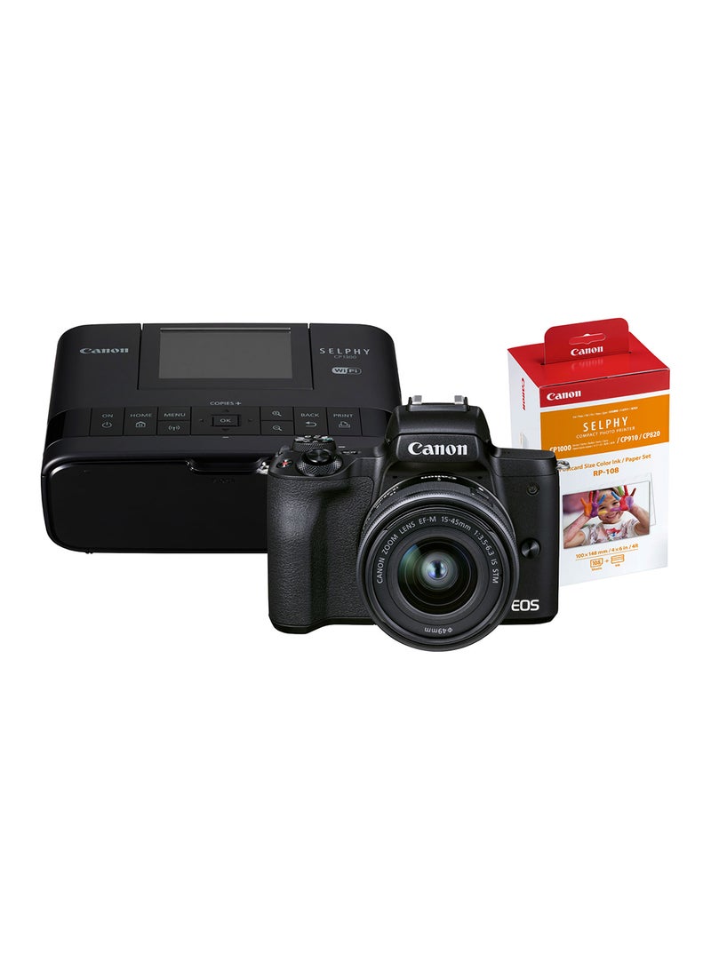 Canon EOS M50 MKII BK 15-45 Plus CP1300BK RP108  - Image 4