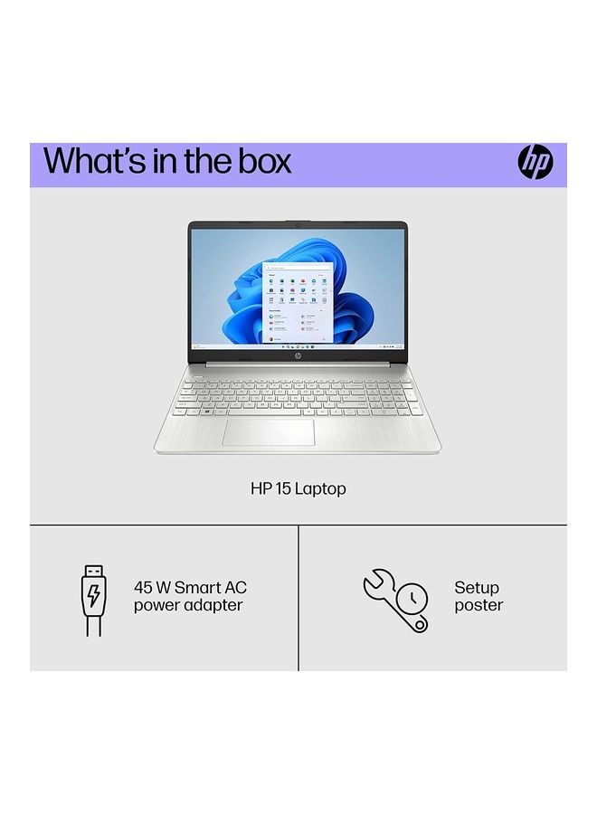 HP - 15-dy5399nr (2023) (Upgraded Version) Laptop With 15.6-Inch Display, Core i5-1235u Processor/16GB RAM/512GB SSD/Intel Iris XE Graphics/Windows 11 Home English Silver - Image 1