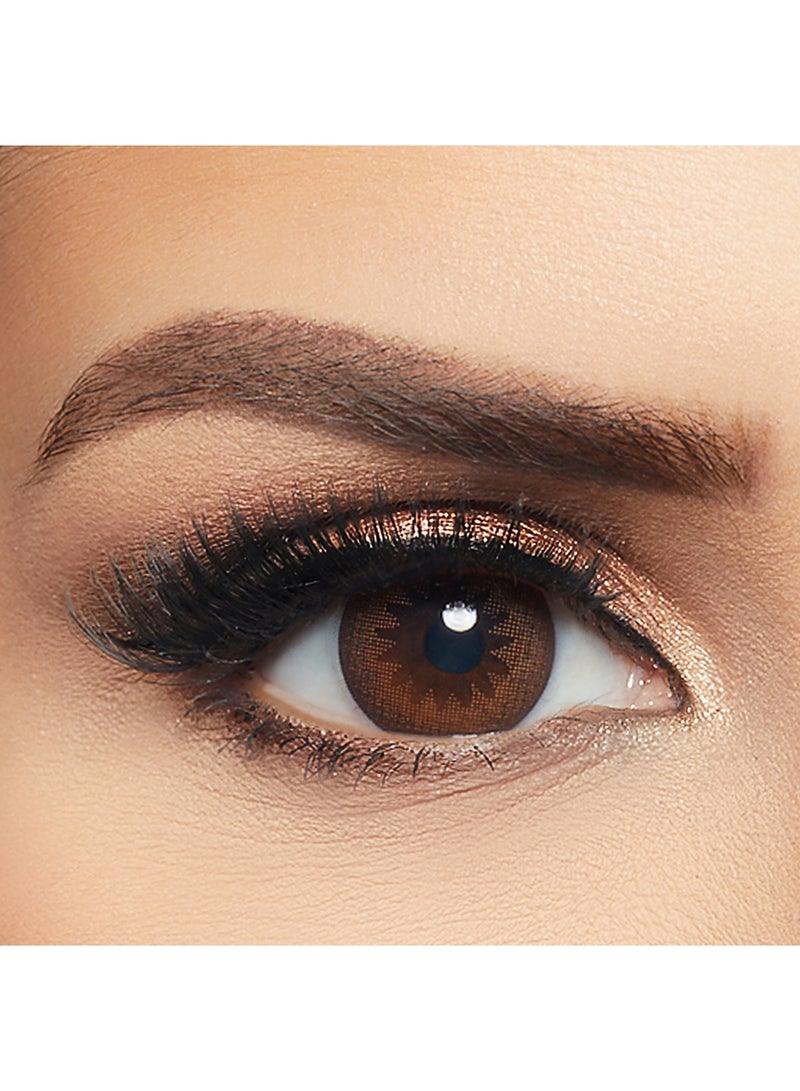 ليالا عدسات لاصقة ملونة للاستخدام اليومي للسيدات، مجموعة كونتور، لون بني، عبوة مكونة من 30 عدسة للنساء - Image 1