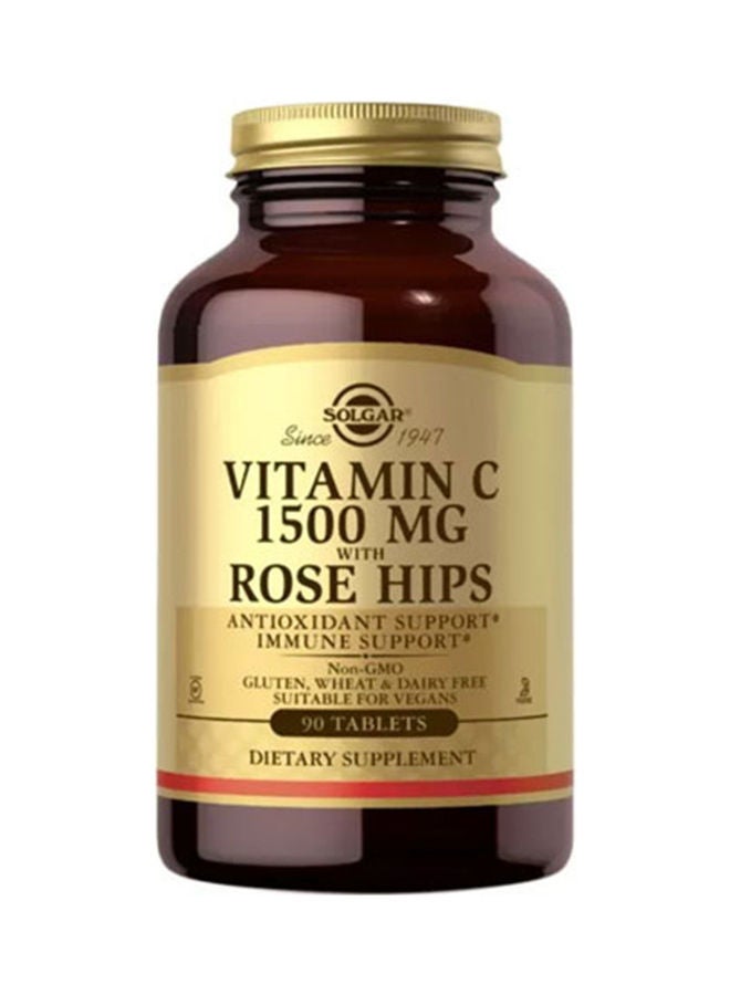 Solgar Vitamin C 1500mg With Rose Hips – 90 Tablets