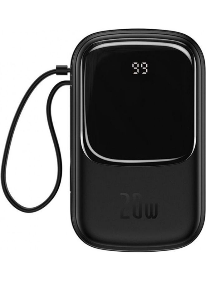 بيسوس Qpow Digital Display Quick Charge Power Bank Black - Image 1