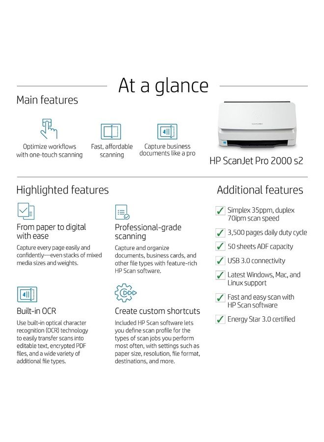 HP Sheet Feed Scanner White  - Image 3