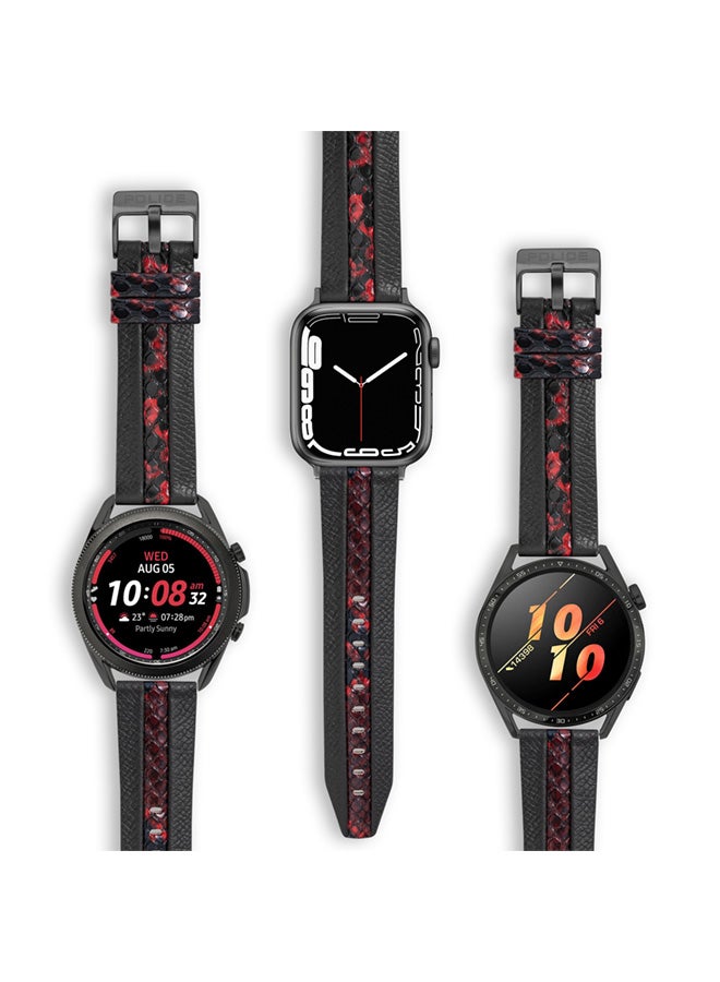 بوليس Bridge Black Leather Watch Straps  - Image 2