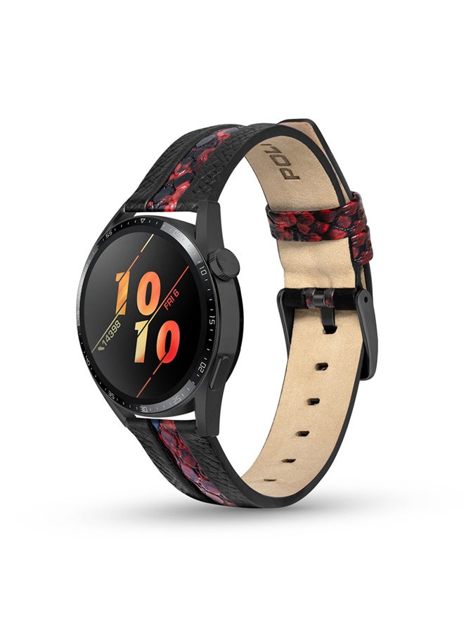 بوليس Bridge Black Leather Watch Straps  - Image 4