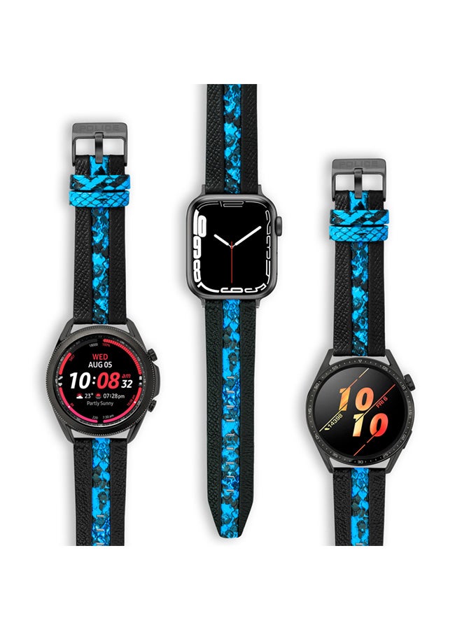 POLICE - Bridge Black Leather Watch Straps - Image 1