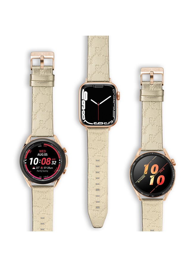 POLICE Mono Beige Leather Watch Straps  - Image 2