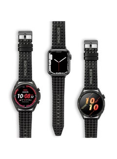 POLICE Pyramid Black Leather Watch Straps  - Image 2