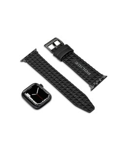 POLICE Pyramid Black Leather Watch Straps  - Image 5