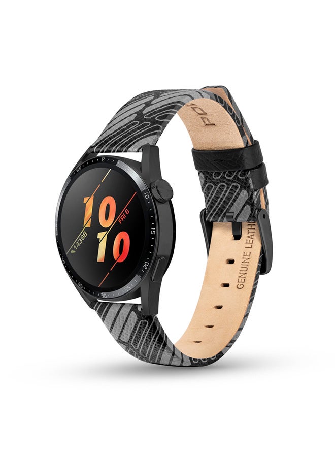 بوليس Mono Black Leather Watch Straps  - Image 3