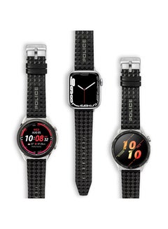 POLICE Pyramid Black Leather Watch Straps  - Image 2