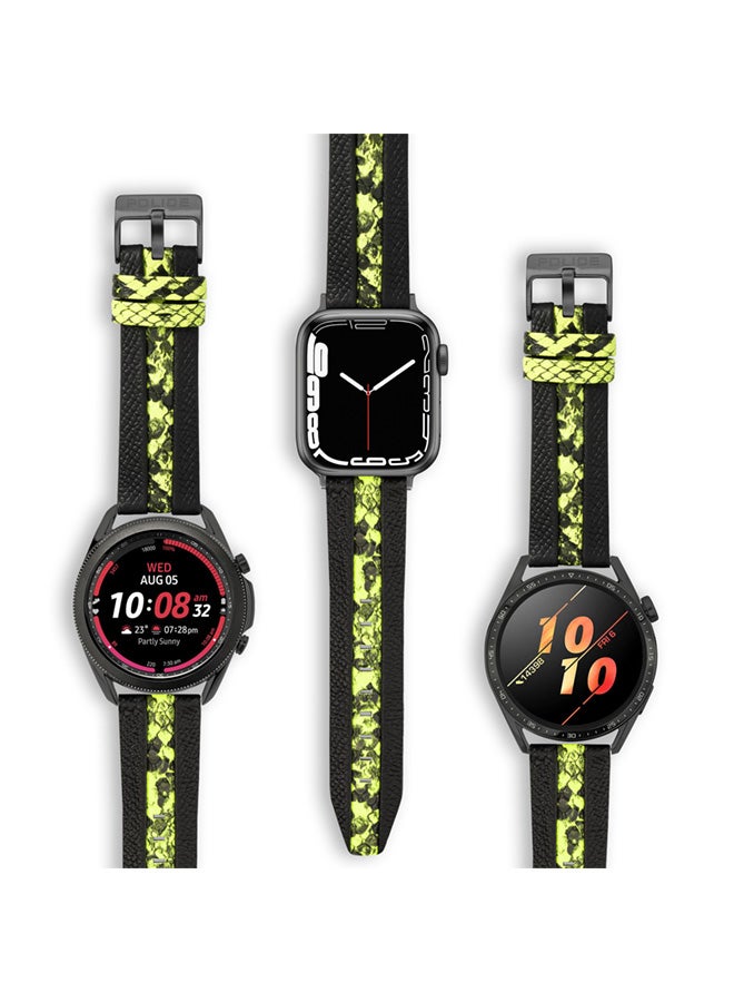 بوليس Bridge Black Leather Watch Straps  - Image 2