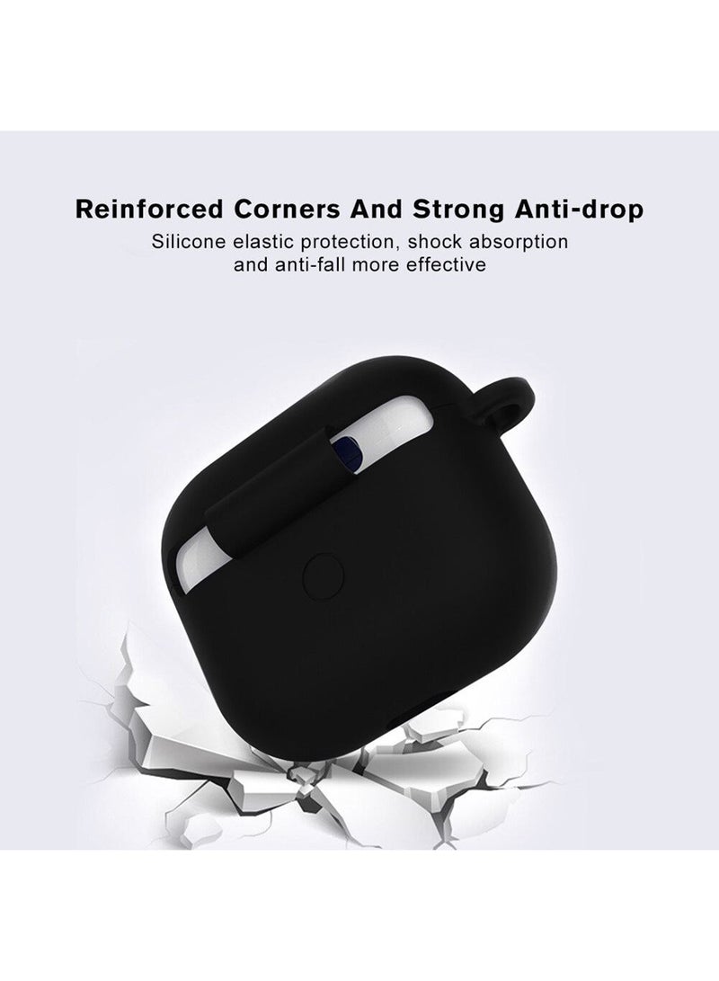 MARGOUN - Protective Shockproof Silicone Case Cover for Apple AirPods 3 3rd Generation Black - Image 1