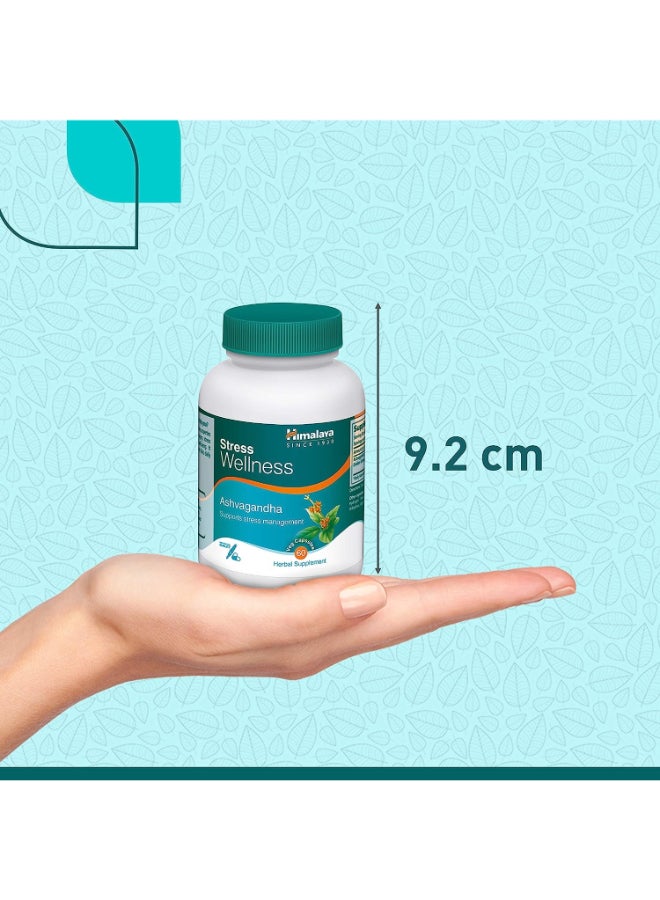 Himalaya - Ashvagandha, Relieves Stress and Boosts Energy, 60 Veg. Caps - Image 1
