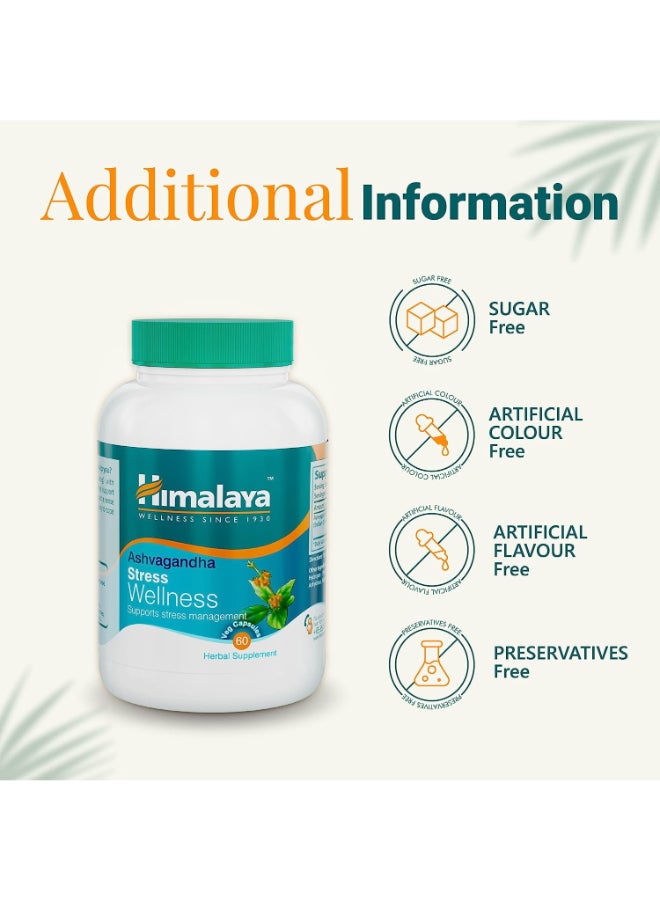 Himalaya - Ashvagandha, Relieves Stress and Boosts Energy, 60 Veg. Caps - Image 1