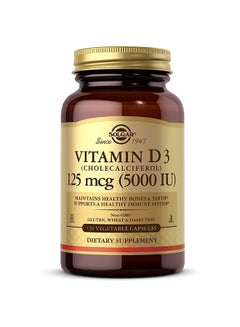 Vitamin D3 (Cholecalciferol) 125 Mcg, 5000 Iu 120 Vegetable Capsules