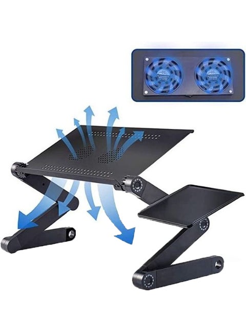 Beautiful Design Portable Versatile Small Adjustable Laptop Table For Bed, Sofa And Luggage Black