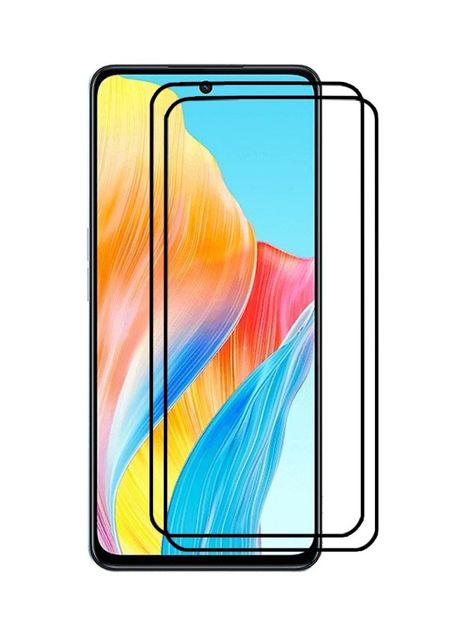 مارجون 2 Pack For Oppo F23 5G Screen Protector Tempered Glass Full Glue Back Clear - Image 2