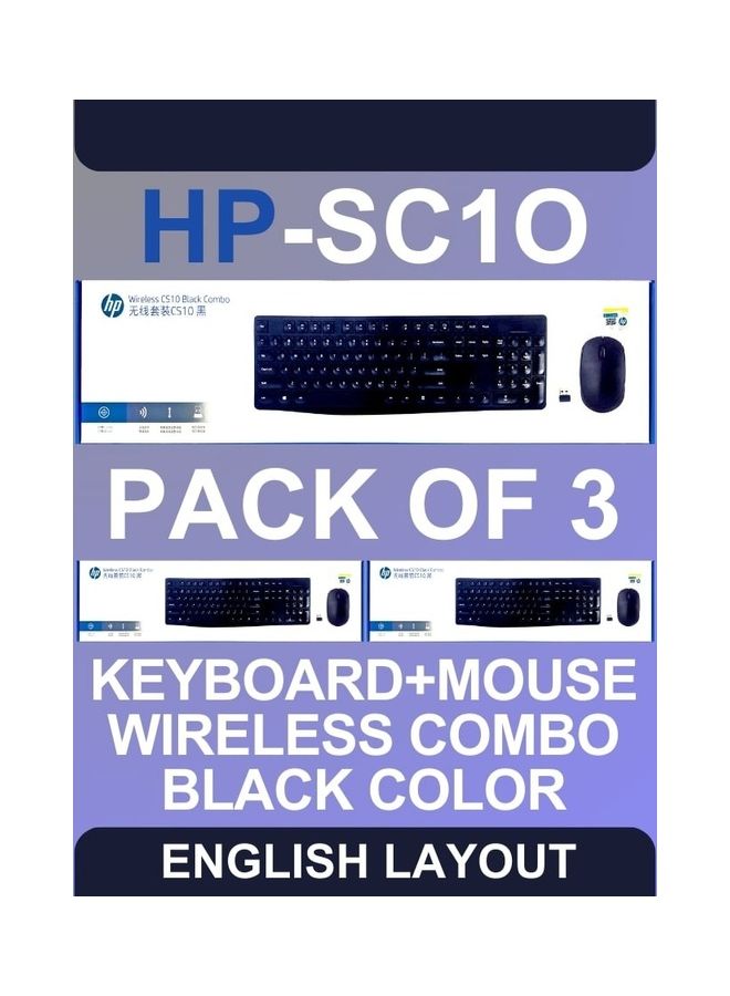 HP Pack Of 3 Wireless Multi-Device Bluetooth Keyboard And Mouse Set Black - Image 5