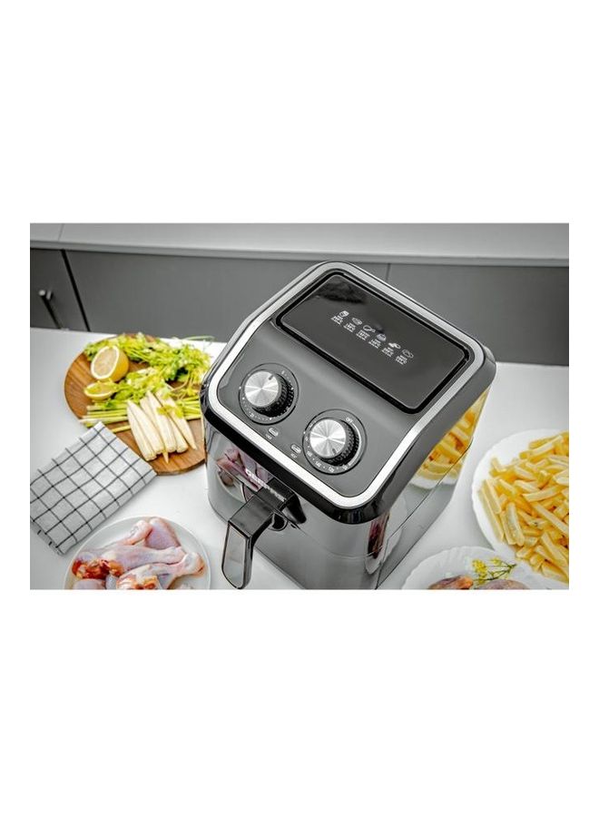 GEEPAS - Air Fryer With 5 L Equipped With Vortx Air Frying Technology| Oil Free Cooking  Adjustable Timer And Temperature 5 L 1600 W GAF37528 Black - Image 1