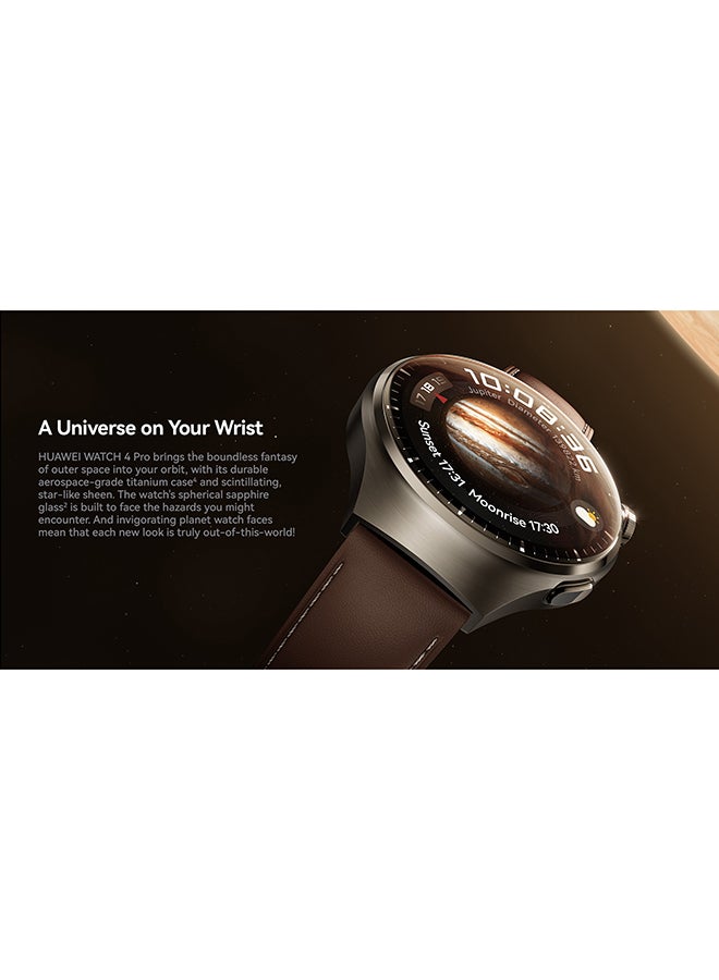 780.0 mAh Watch 4 Pro Smartwatch + Free Smart Scale3, Spherical Sapphire Glass, eSim Cellular Calling, 21-Day Battery Life, Ecg Analysis, Compatible With Andriod And Ios Brown