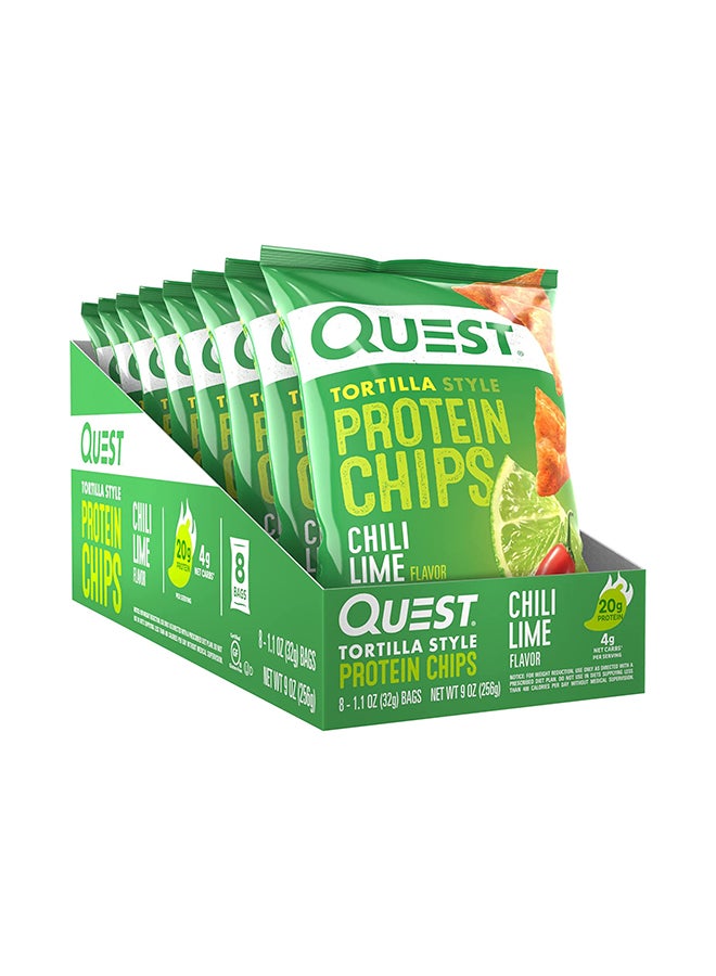 رقائق بروتين على طريقة التورتيلا من Quest Nutrition، بنكهة الفلفل الحار والليمون، منخفضة الكربوهيدرات، خالية من الجلوتين، مخبوزة، 1.1 أونصة - Image 1
