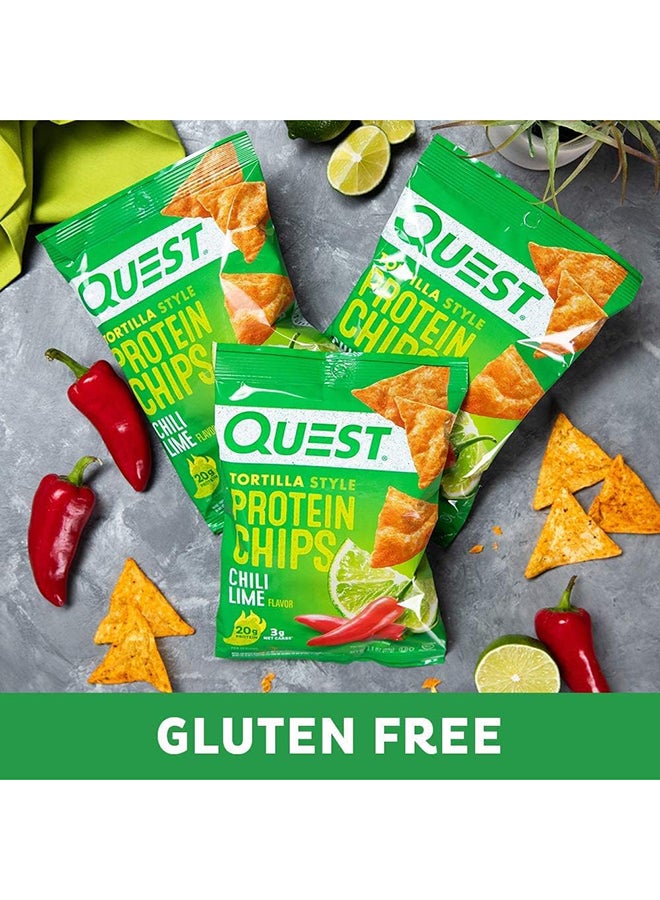رقائق بروتين على طريقة التورتيلا من Quest Nutrition، بنكهة الفلفل الحار والليمون، منخفضة الكربوهيدرات، خالية من الجلوتين، مخبوزة، 1.1 أونصة - Image 5