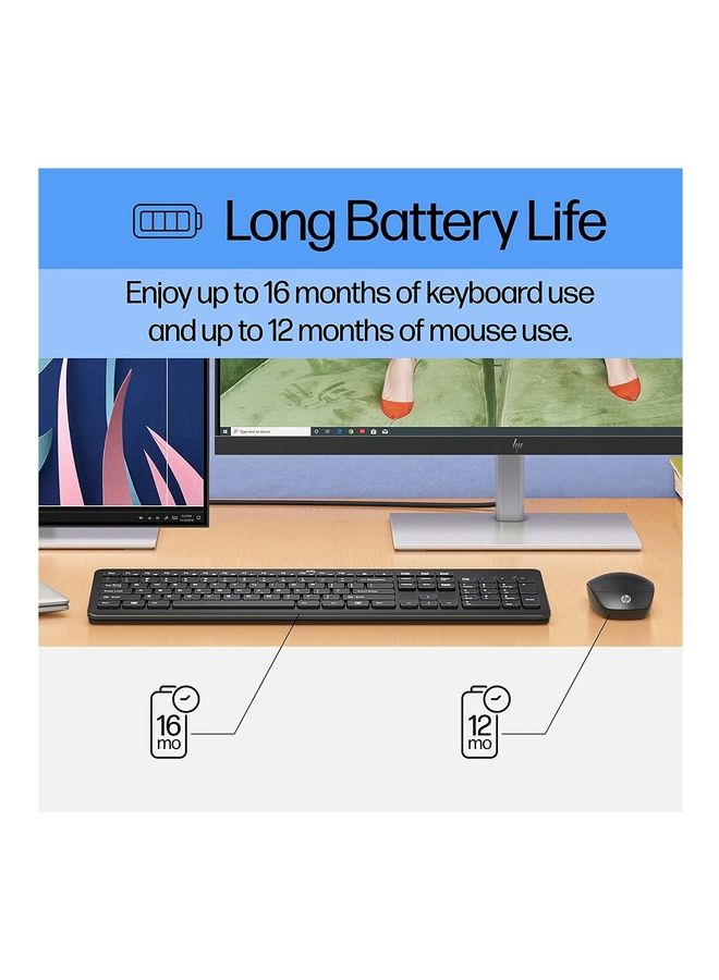 HP Pack Of 5 230 Wireless Mouse And Keyboard Combo Black  - Image 5