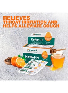 Himalaya Koflet H Soothing Relief From Sore Throat Herbal Lozenge - Orange Flavor 12 Lozenges 33.6g  - Image 4