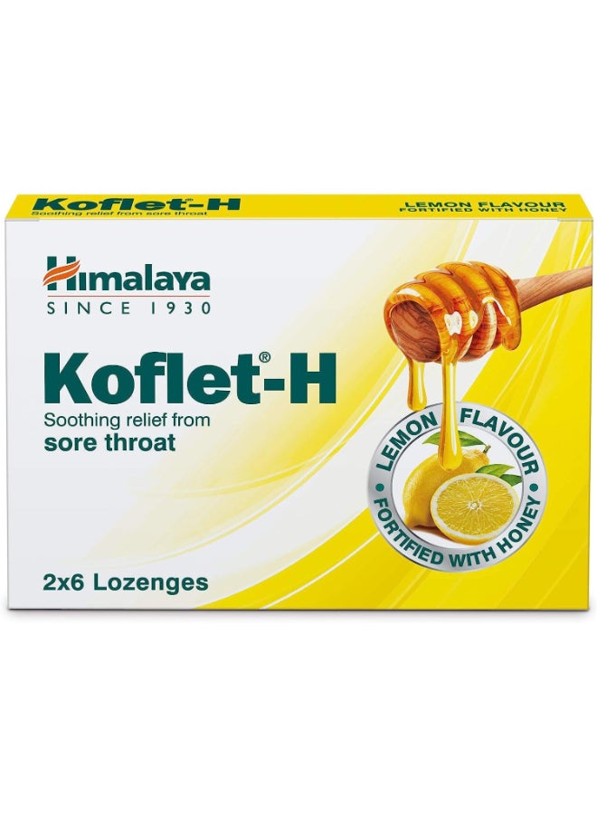 Himalaya Koflet H Soothing Relief From Sore Throat Herbal Lozenge - Lemon Flavor  - Image 2