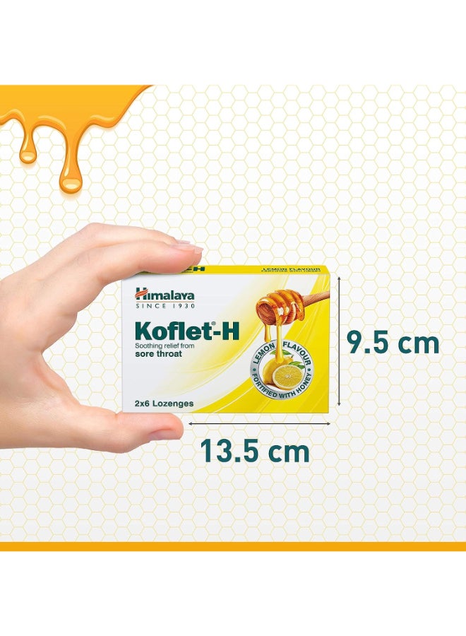 Himalaya Koflet H Soothing Relief From Sore Throat Herbal Lozenge - Lemon Flavor  - Image 4