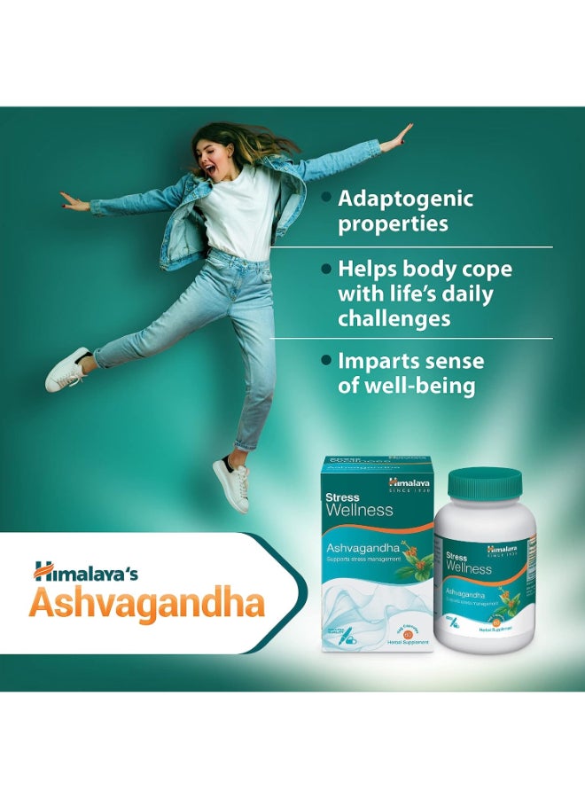 Himalaya - Herbals Ashvagandha Relieves Stress and Boosts Energy, 120 tablets - Image 1
