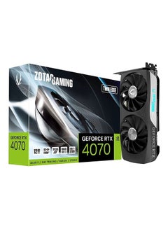 GeForce RTX 4070 Twin Edge DLSS 3 12GB GDDR6X 192-bit 21 Gbps PCIE 4.0 Compact Gaming Graphics Card, IceStorm 2.0 Advanced Cooling, Spectra RGB Lighting Black
