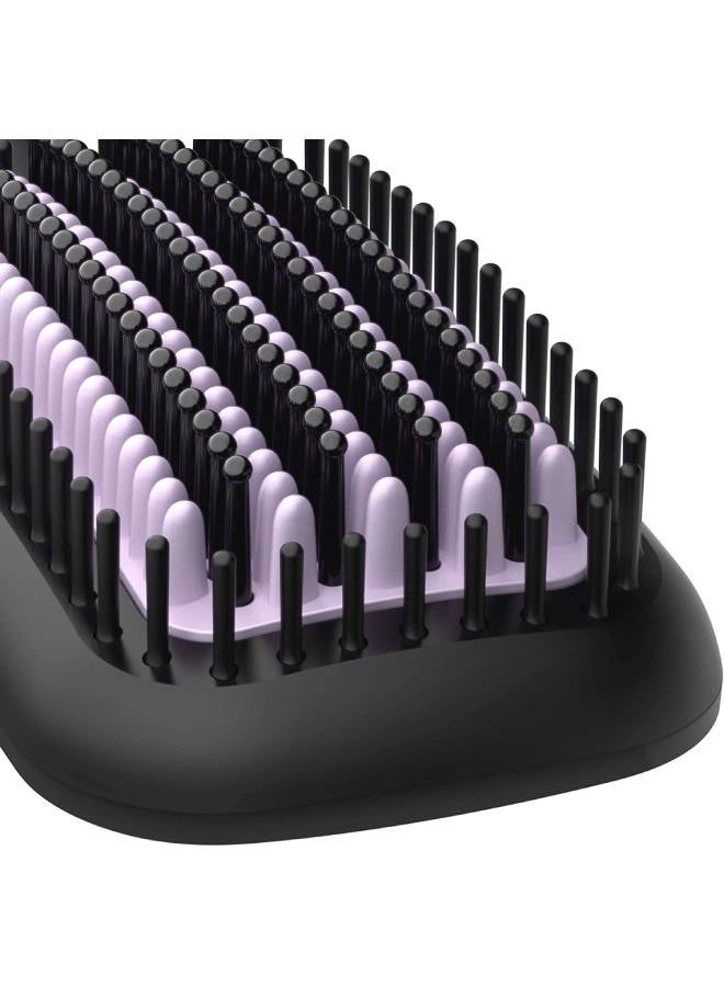 Philips - StyleCare Essential Heated Straightening Brush With 2 PIN BHH880/00 Black/Purple - Image 1