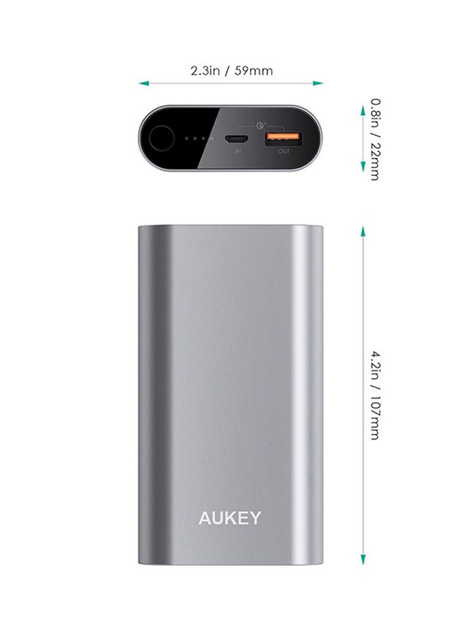 Aukey Portable Power Bank Grey - Image 5