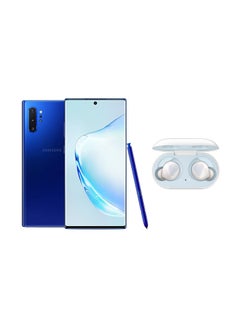 Galaxy Note 10 Plus Dual SIM Aura Blue 12GB RAM 256GB 4G LTE With Samsung Galaxy Buds White
