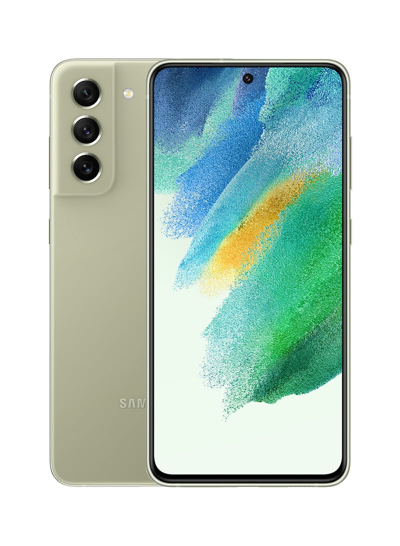 سامسونج - هاتف Galaxy S21 FE ثنائي الشريحة زيتوني، وذاكرة وصول عشوائي (RAM) سعة 8 جيجابايت، وذاكرة داخلية 128 جيجابايت، يدعم تقنية 5G - إصدار الشرق الأوسط - Image 1