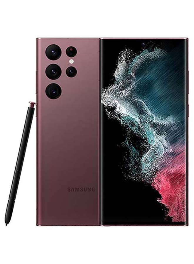 Samsung - Galaxy S22 Ultra Dual SIM Burgundy 12GB RAM 256GB 5G - Middle East Version - Image 1