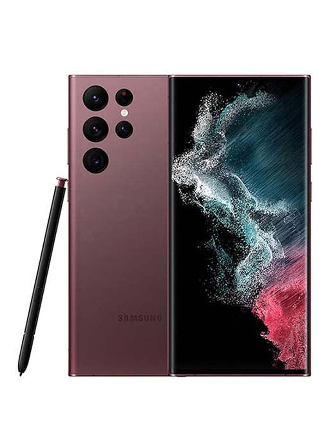 Samsung - Galaxy S22 Ultra Dual SIM Burgundy 8GB RAM 128GB 5G - Middle East Version - Image 1